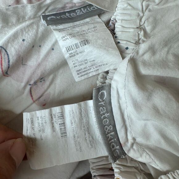 Crate & Kids Organic Unicorn Kids Twin Sheet Set - Picture 3 of 7